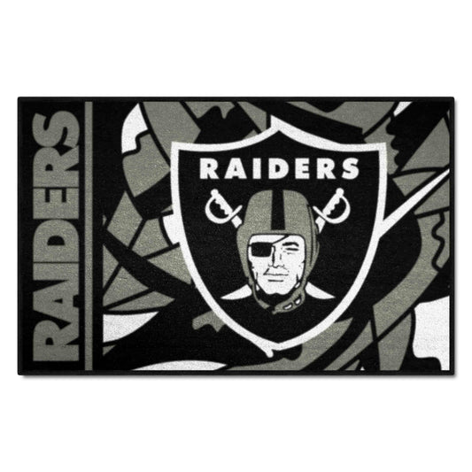 Las Vegas Raiders Starter Mat XFIT Design - 19in x 30in Accent Rug - Las Vegas Raiders