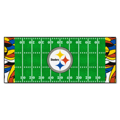 Pittsburgh Steelers Football Field Runner Mat - 30in. x 72in. XFIT Design - Pittsburgh Steelers