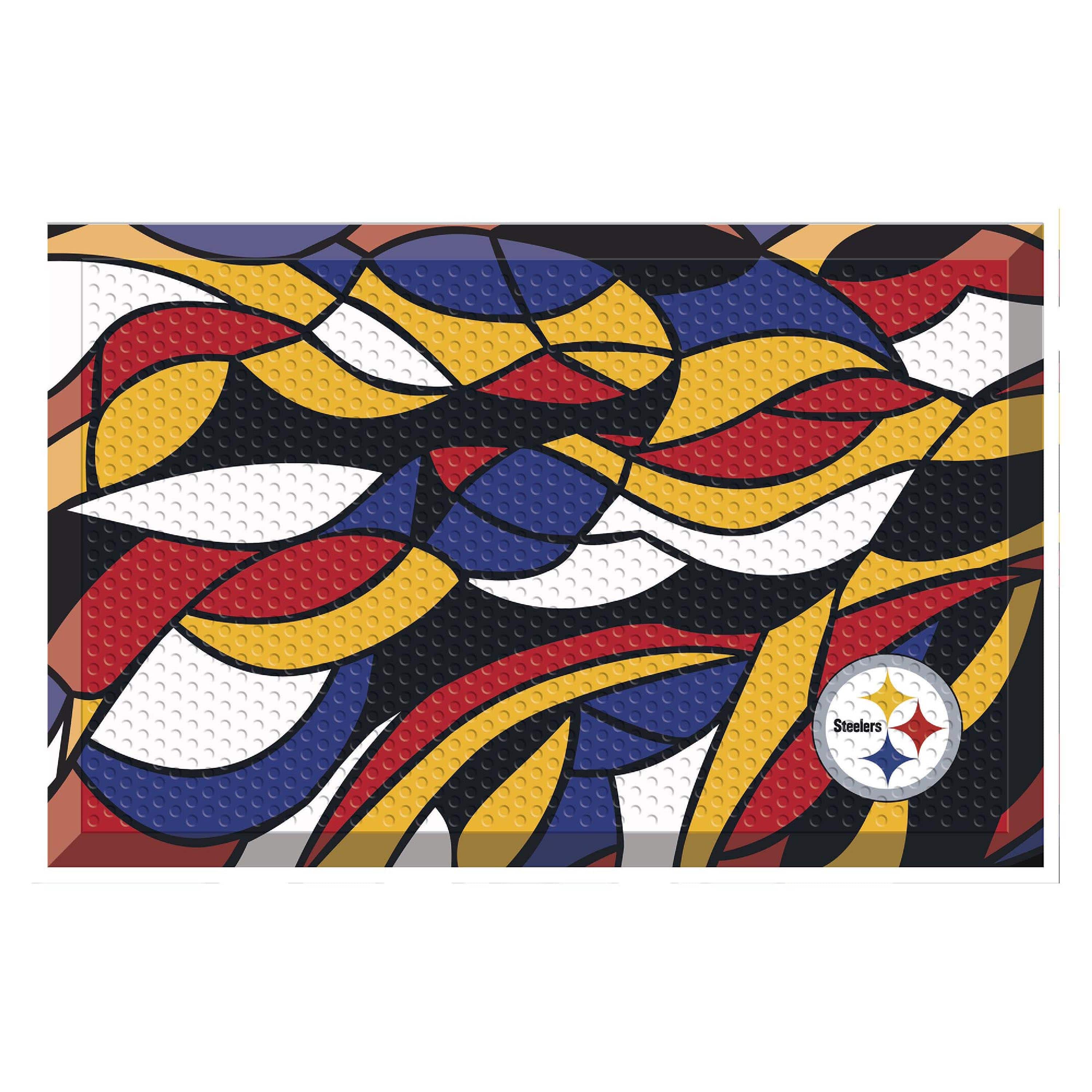 Pittsburgh Steelers Rubber Scraper Door Mat XFIT Design - Pittsburgh Steelers