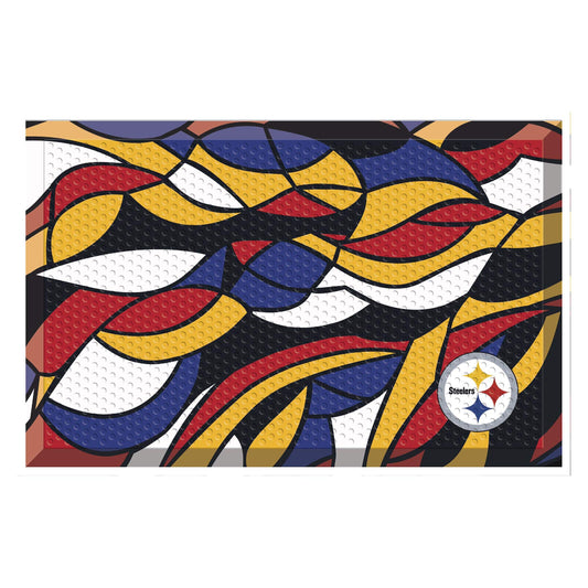 Pittsburgh Steelers Rubber Scraper Door Mat XFIT Design - Pittsburgh Steelers