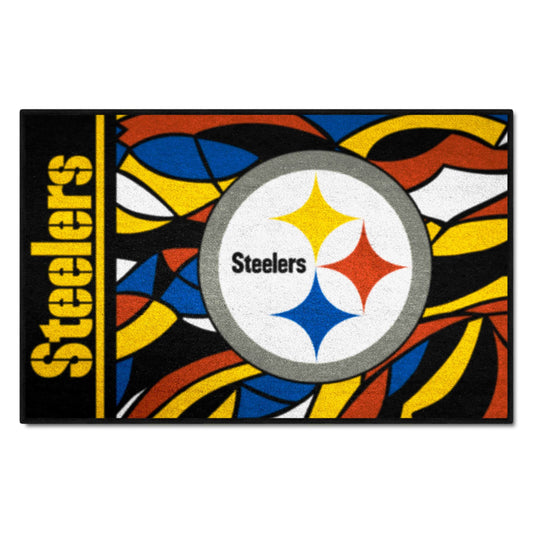Pittsburgh Steelers Starter Mat XFIT Design - 19in x 30in Accent Rug - Pittsburgh Steelers