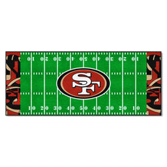 San Francisco 49ers Football Field Runner Mat - 30in. x 72in. XFIT Design - San Francisco 49ers