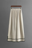 High-Low Round Neck Top and Pants Sweater Set - Trendsi