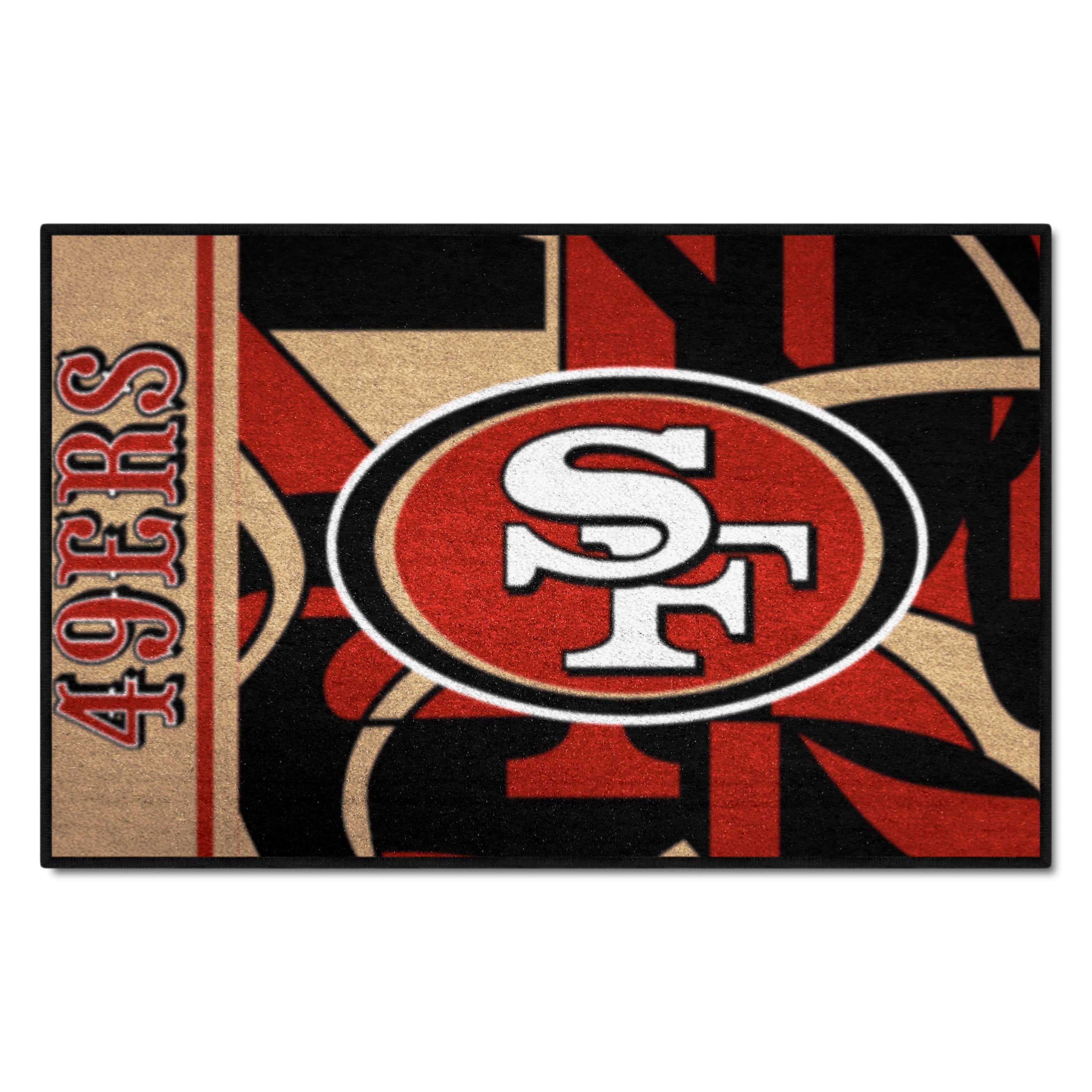 San Francisco 49ers Starter Mat XFIT Design - 19in x 30in Accent Rug - San Francisco 49ers