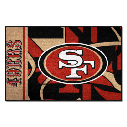 San Francisco 49ers Starter Mat XFIT Design - 19in x 30in Accent Rug - San Francisco 49ers