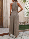 Printed Wide Leg Sleeveless Jumpsuit - Trendsi - Flyclothing LLC