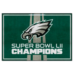 Philadelphia Eagles 5ft. x 8 ft. Plush Area Rug, 2018 Super Bowl LII Champions - Philadelphia Eagles