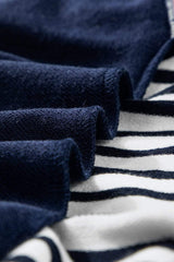 Exposed Seam Striped Long Sleeve Sweatshirt - Trendsi - Flyclothing LLC
