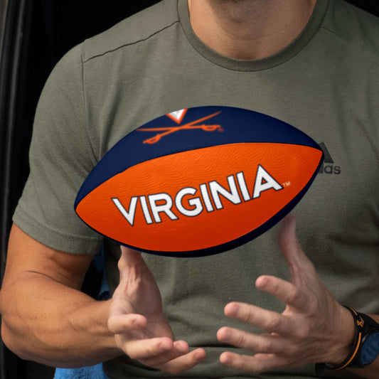 Virginia Pinwheel Junior Size Rubber Football - Logo Brands - Flyclothing LLC
