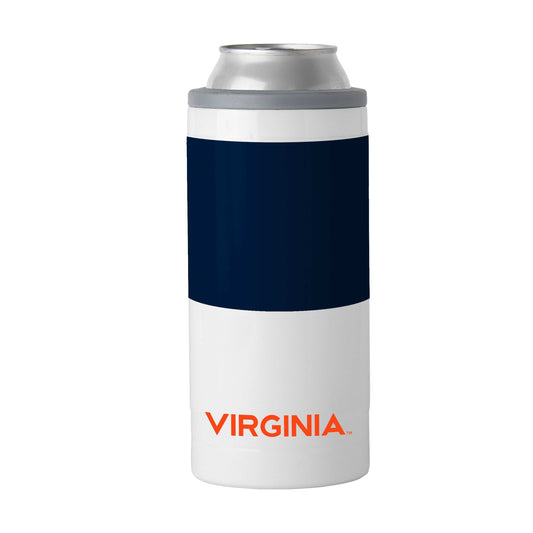 Virginia 12oz Colorblock Slim Can Coolie - Logo Brands - Flyclothing LLC