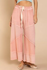 POL Elastic Waistband Wide Leg Pants with Drawstring - Trendsi - Flyclothing LLC