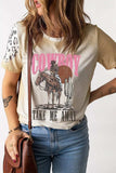 Graphic Round Neck Short Sleeve T-Shirt - Trendsi - Flyclothing LLC