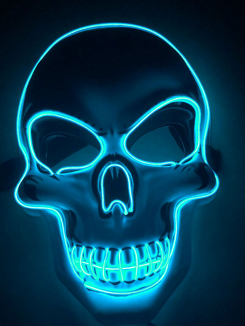 Halloween Skeleton Mask LED Glow Scary Mask - My Store - Flyclothing LLC