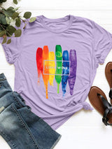 Graphic Round Neck Short Sleeve T-Shirt - Trendsi - Flyclothing LLC