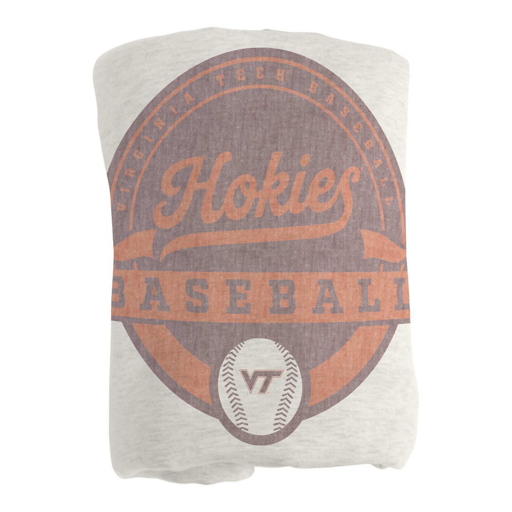 Virginia Tech Baseball Sublimated Sweatshirt Blanket - Logo Brands - Flyclothing LLC
