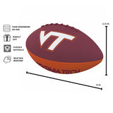 Virginia Tech Pinwheel Junior Size Rubber Football