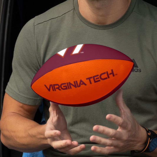 Virginia Tech Pinwheel Junior Size Rubber Football - Logo Brands - Flyclothing LLC