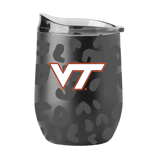 Virginia Tech Leopard 16oz Black Powdercoat Curved Beverage - Logo Brands - Flyclothing LLC