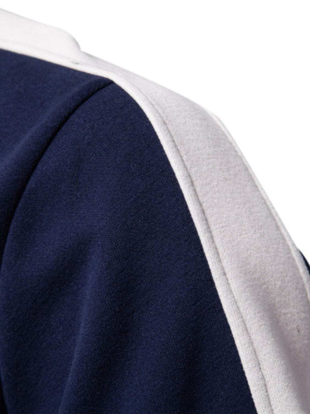 Men's Contrast Striped Long Sleeve Sweatshirt - Trendsi - Flyclothing LLC