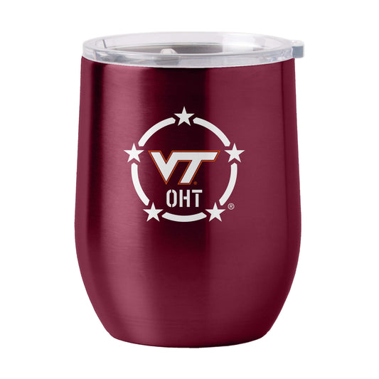 Virginia Tech/OHT 16oz Logo Curved Beverage Tumbler - Logo Brands - Flyclothing LLC