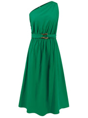 Single Shoulder Midi Dress Trendsi