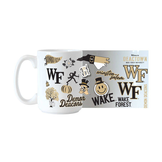 Wake Forest 15oz Native Sublimated Mug - Logo Brands - Flyclothing LLC