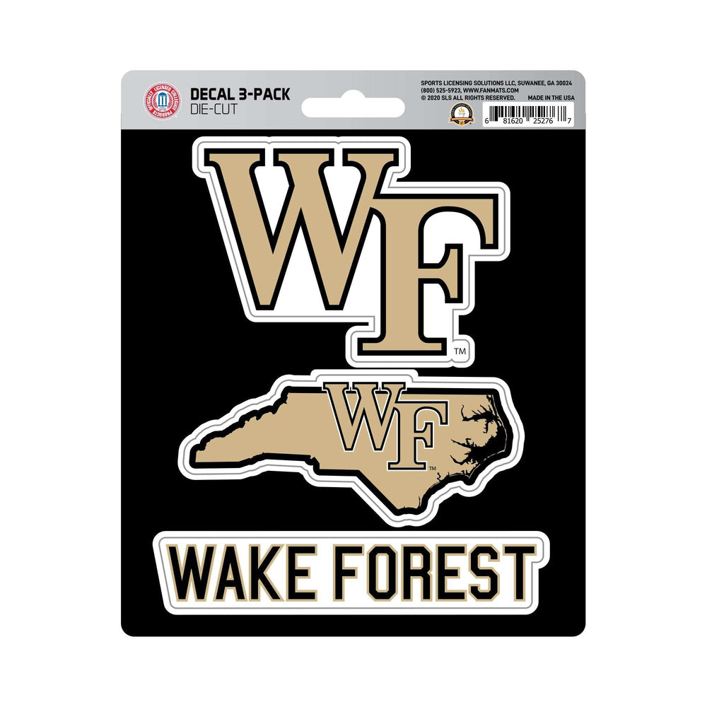 Wake Forest University Decal 3-pk