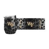 Wake Forest Leopard 16oz Black Powdercoat Curved Beverage