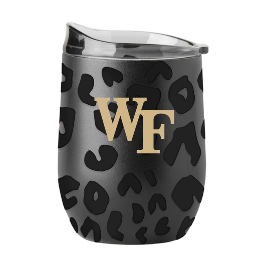 Wake Forest Leopard 16oz Black Powdercoat Curved Beverage - Logo Brands - Flyclothing LLC