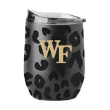 Wake Forest Leopard 16oz Black Powdercoat Curved Beverage