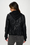 Coalition LA Double Zip Hooded Long Sleeve Jacket - Trendsi