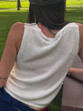 Devine US Flag Button Front V-Neck Sweater Vest - Trendsi