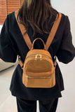 Suede Adjustable Strap Backpack Bag - Trendsi - Flyclothing LLC