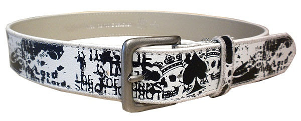 Leather Skull Spade Belt