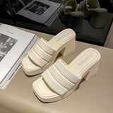 Open Toe Block Heel Sandals - Trendsi
