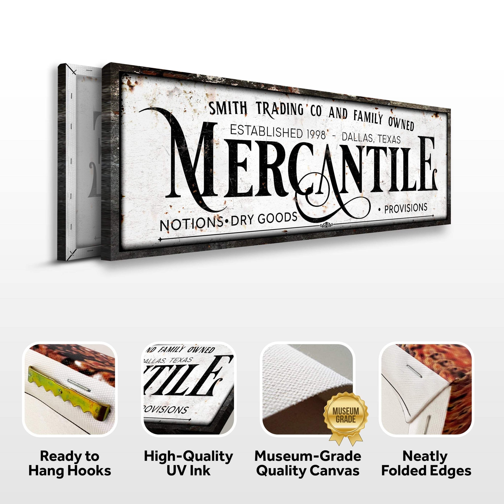 Family Owned Mercantile Sign - Tailored Canvases - Flyclothing LLC