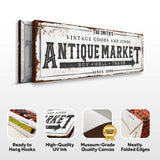 Vintage Antique Market Sign II - Tailored Canvases - Flyclothing LLC