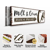 Farm Fresh Milk And Cream Co Sign - Tailored Canvases - Flyclothing LLC
