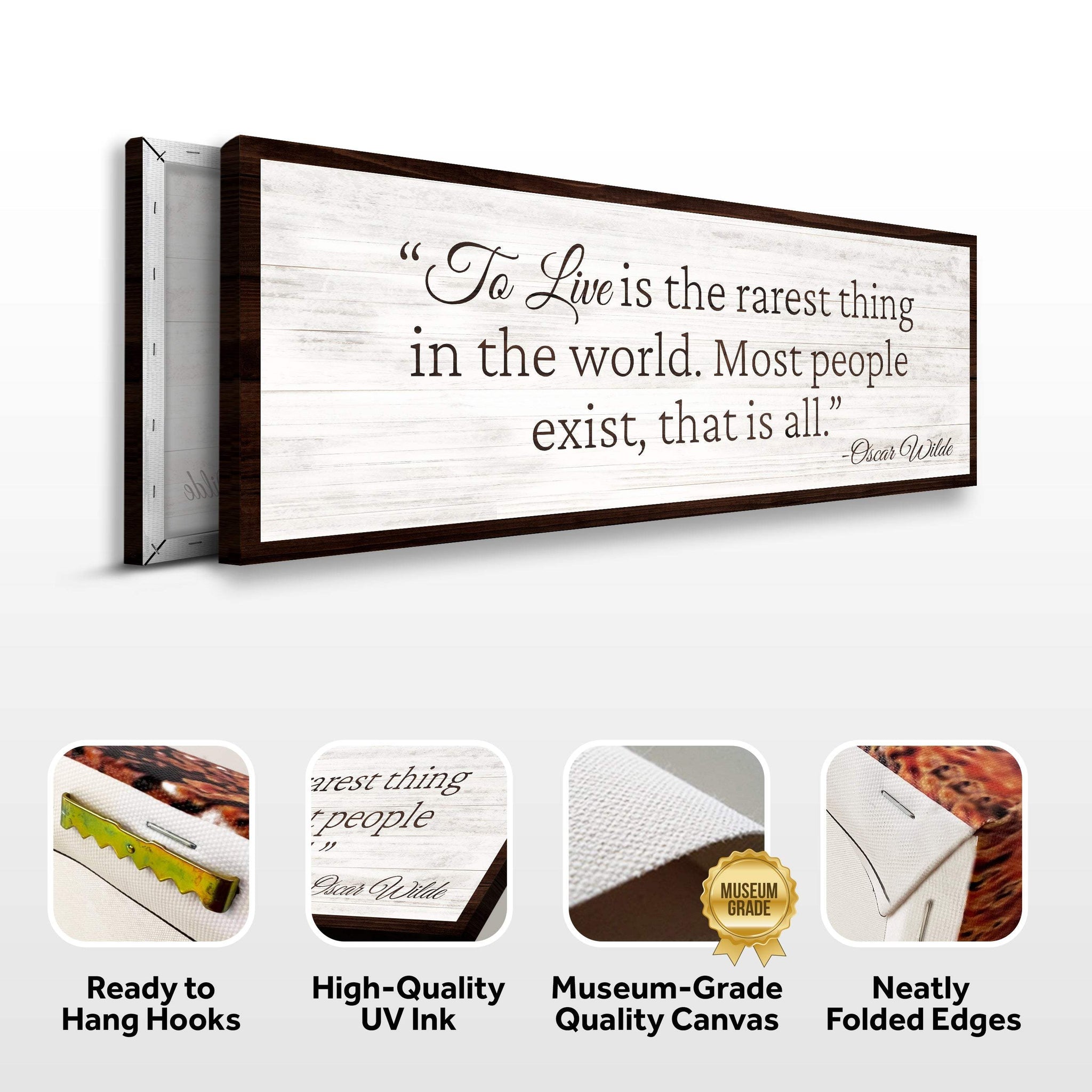 To Live Is The Rarest Thing Farmhouse Sign II - Tailored Canvases - Flyclothing LLC