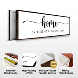 Family Home Coordinates Sign - Tailored Canvases - Flyclothing LLC