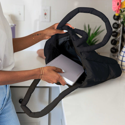 Washington Puff Black Tote - Logo Brands - Flyclothing LLC