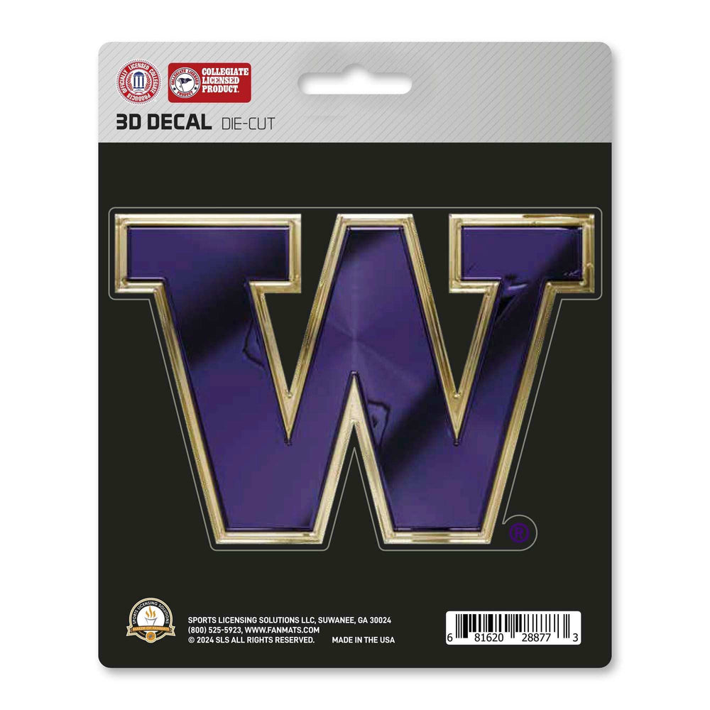 University of Washington 3D Decal - Logo Brands - Flyclothing LLC