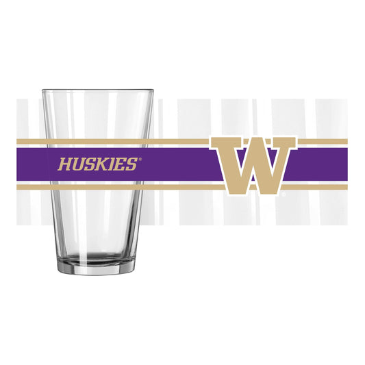 Washington 16oz Stripe Pint Glass - Logo Brands - Flyclothing LLC