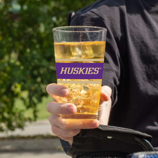 Washington 16oz Stripe Pint Glass - Logo Brands - Flyclothing LLC