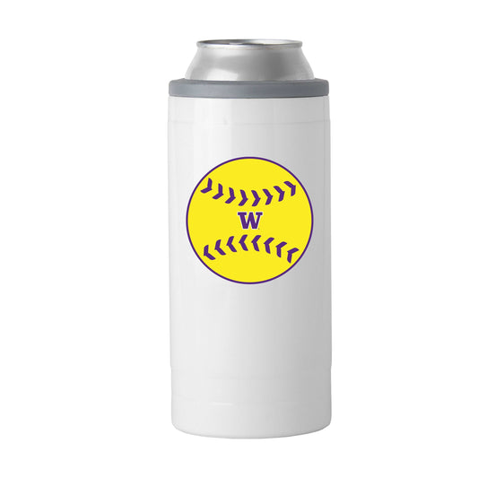 Washington Softball 12oz Slim Can Coolie - Logo Brands - Flyclothing LLC