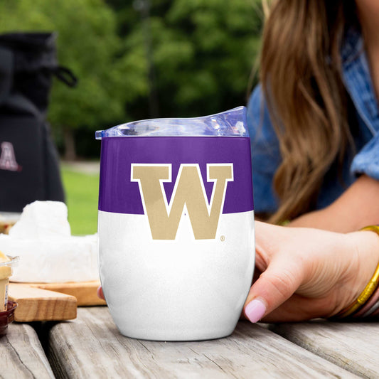 Washington 16oz Colorblock Stainless Curved Beverage - Logo Brands - Flyclothing LLC