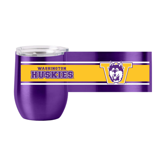 Washington 16oz Vault Stripe Stainless Curved Beverage - Logo Brands - Flyclothing LLC