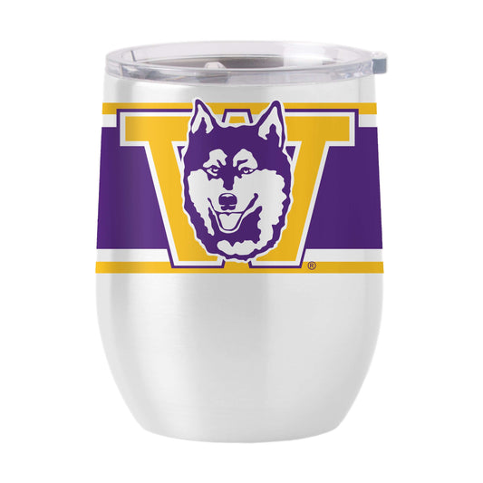 Washington 16oz Vault Stripe Stainless Curved Beverage - Logo Brands - Flyclothing LLC