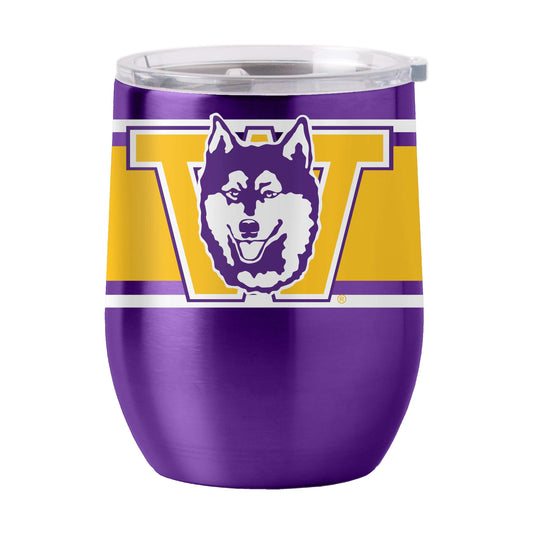 Washington 16oz Vault Stripe Stainless Curved Beverage - Logo Brands - Flyclothing LLC