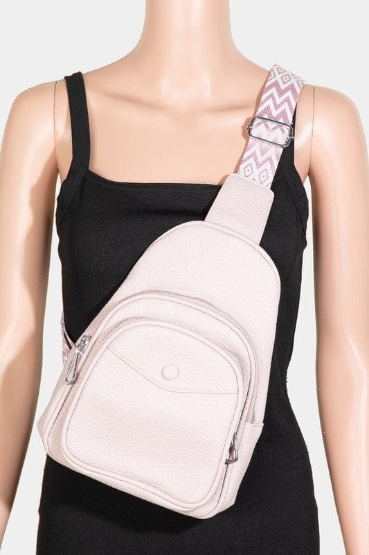 Fame Textured PU Leather Sling Bag - Trendsi